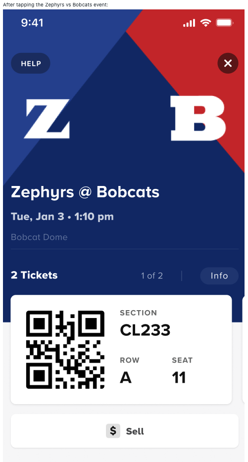 your ticket barcodes