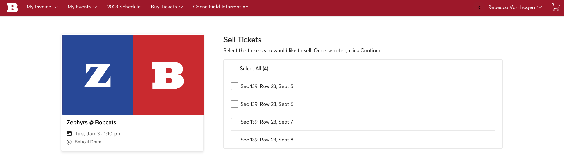 Seat selection