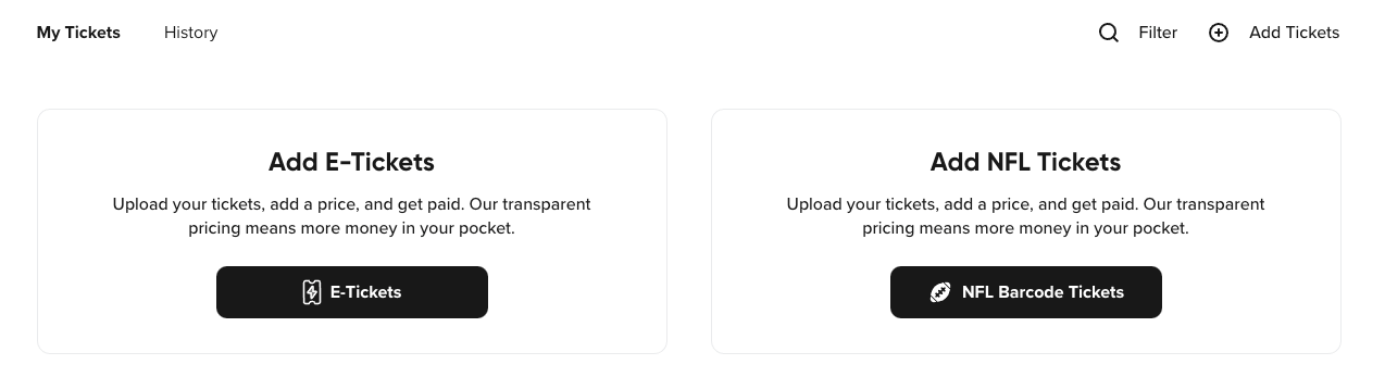Barcode upload button