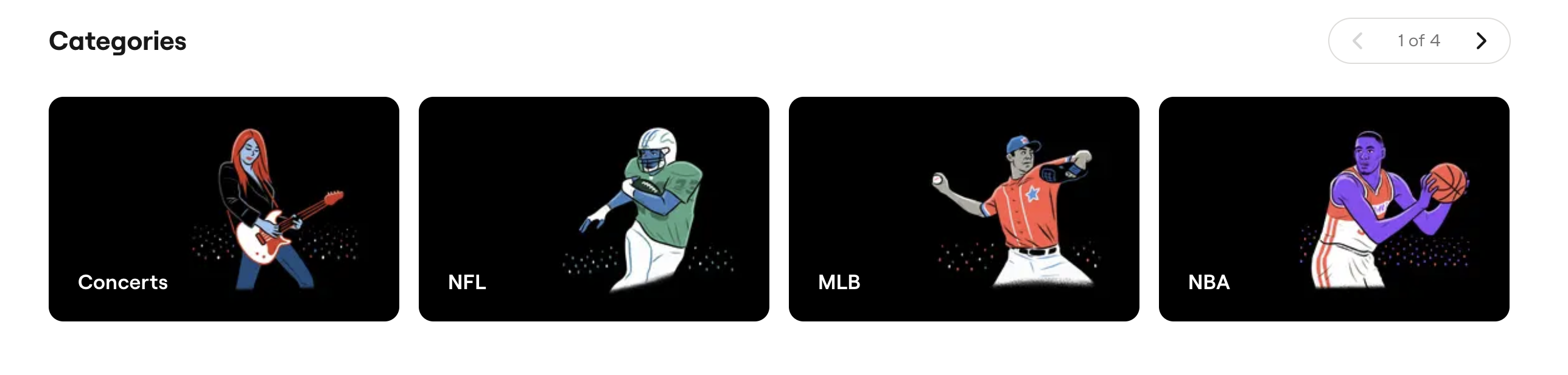SeatGeek Categories