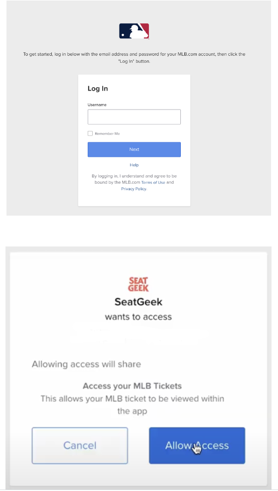 mlb login and access authorization