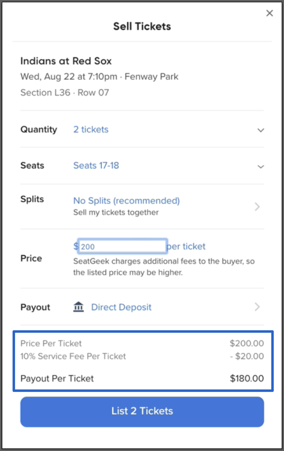 How do I sell tickets on the SeatGeek Marketplace? SeatGeek