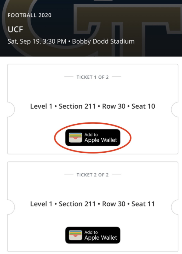 Add to wallet icon