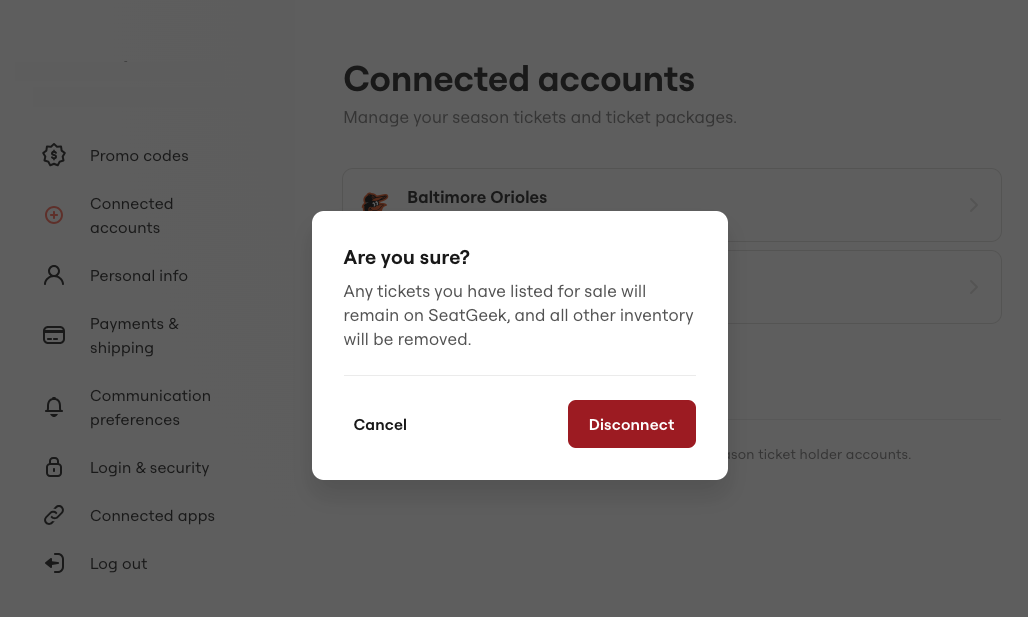 confirm disconnect