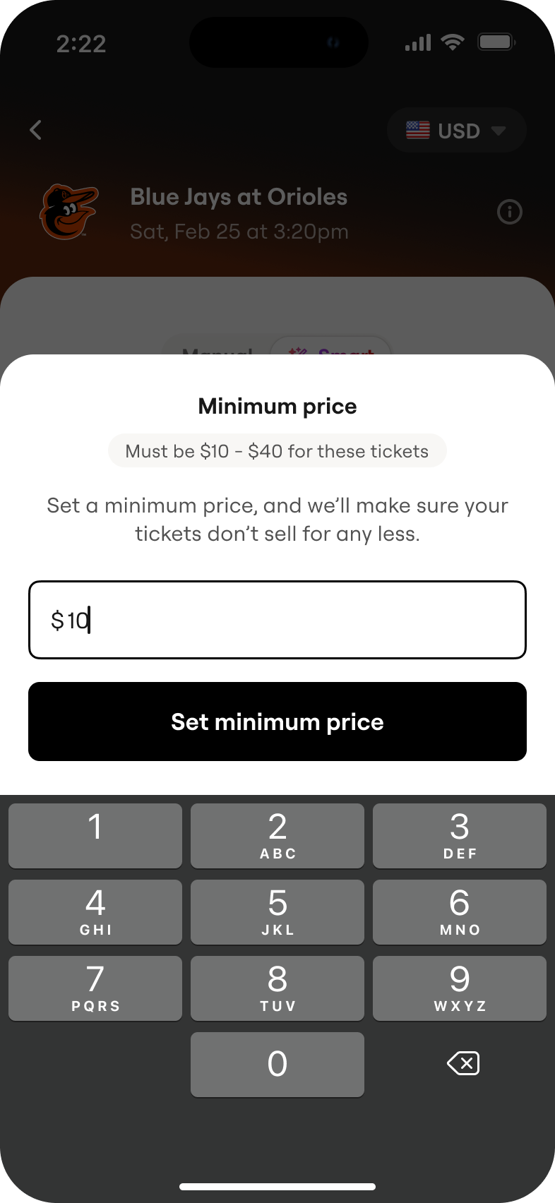 price range