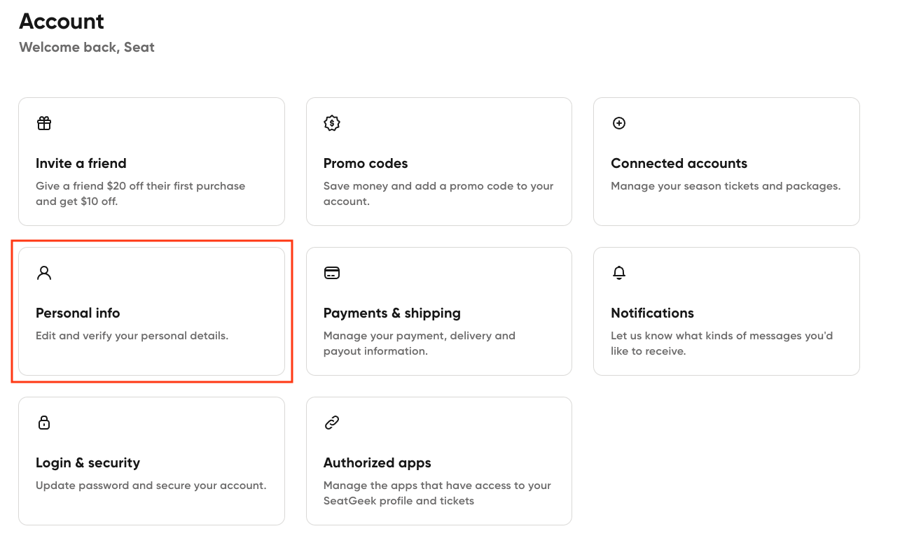 SEAT GEEK ‑ FAQs