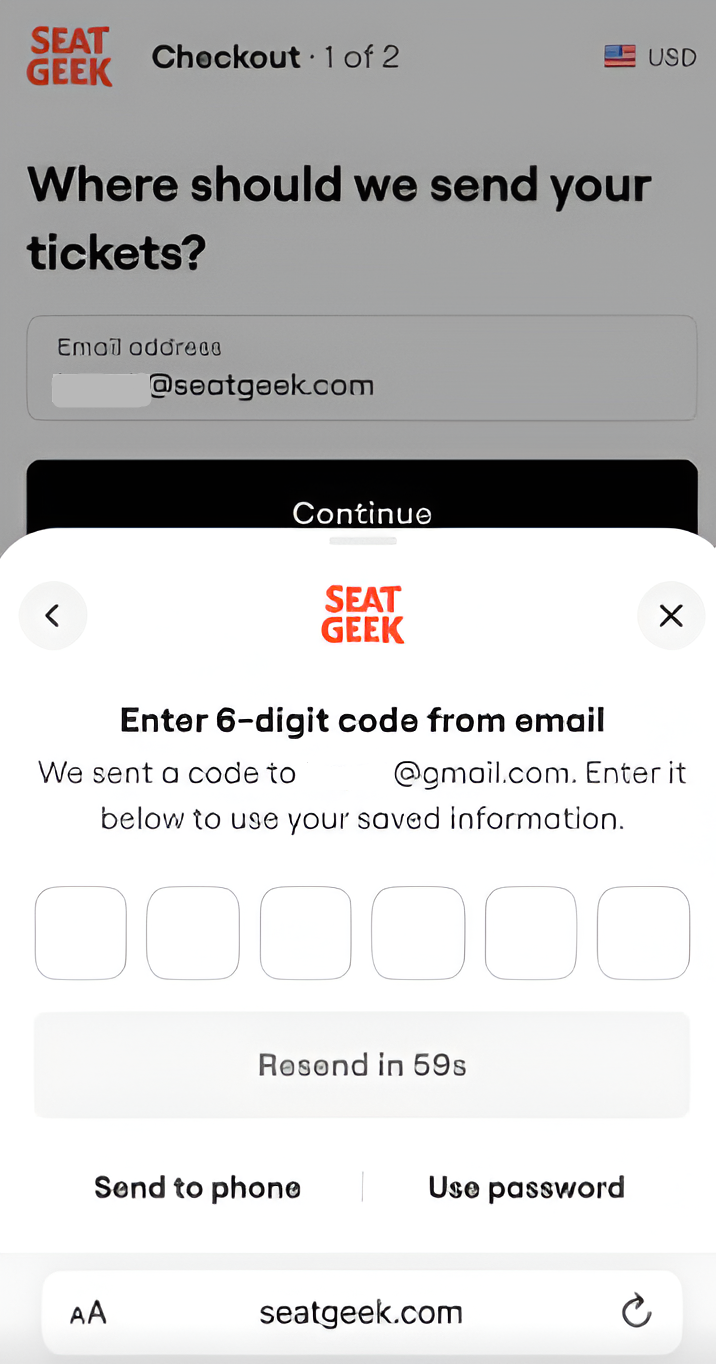 Email OTP screen