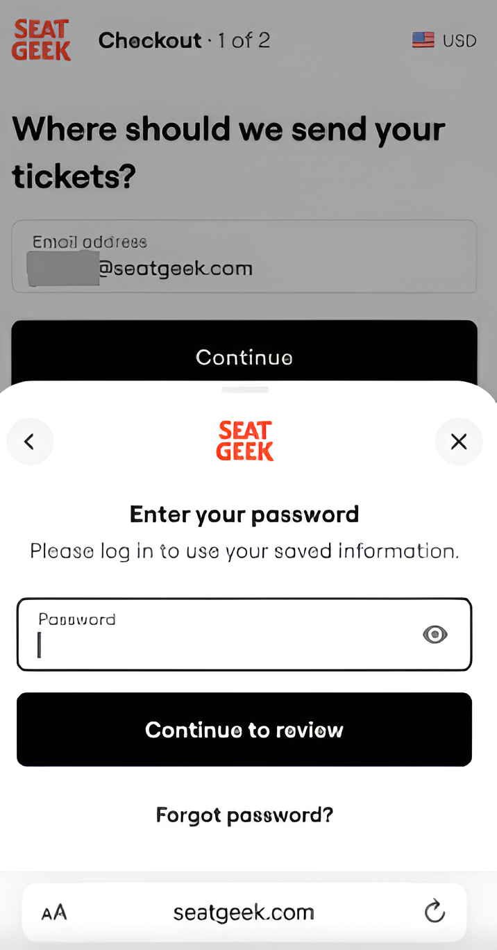 Use password option