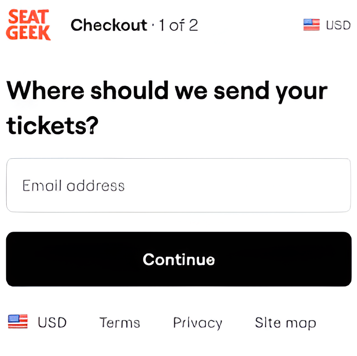 Enter email screen