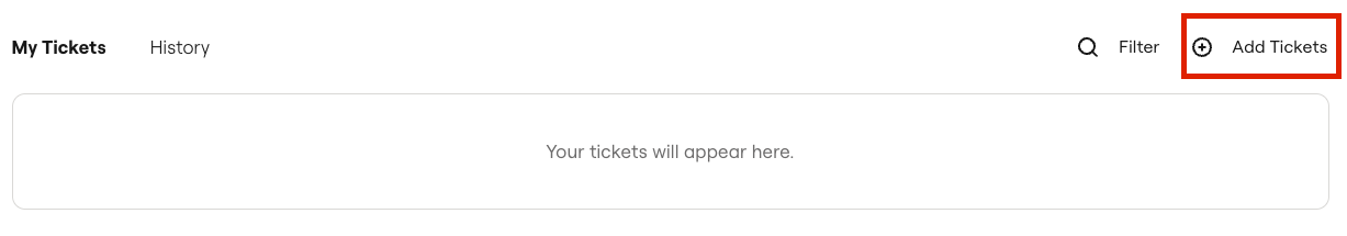 Bouton Add Tickets (ajouter des billets)